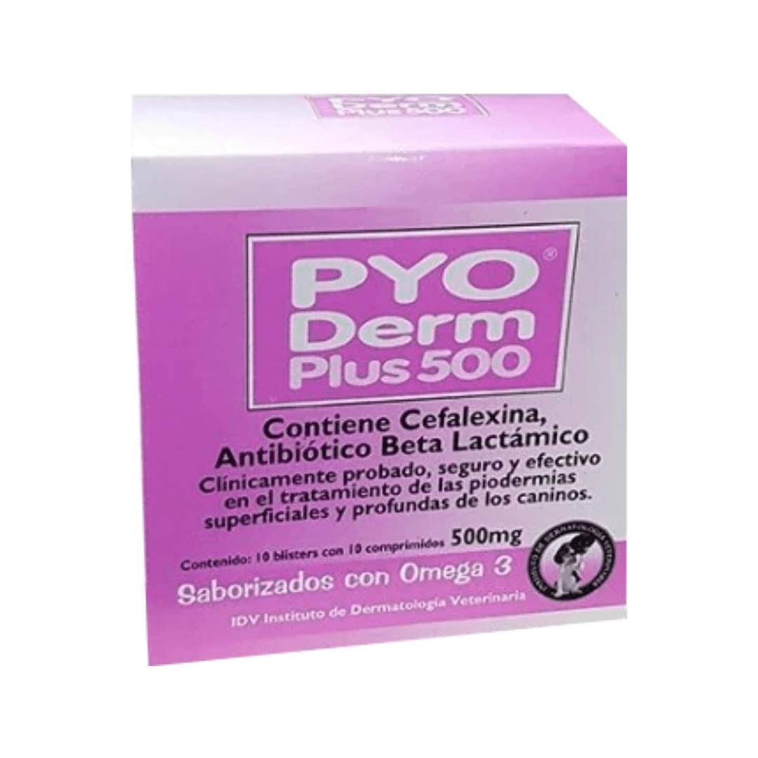 Pyo Derm plus 500 (blister por 10 comp)
